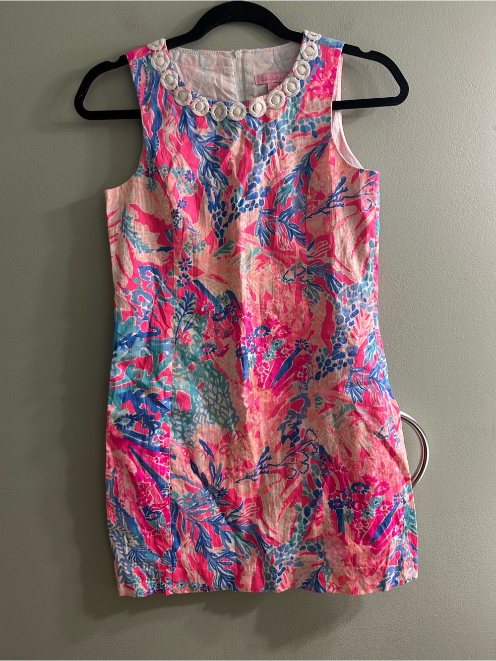Lilly Pulitzer Mini Mila Girls Pink Pascha Sleeveless Shift Dress Size 14